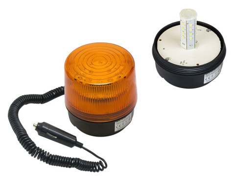 26-429# Sygnalizator optyczny led 12v magnes pomarańczowy