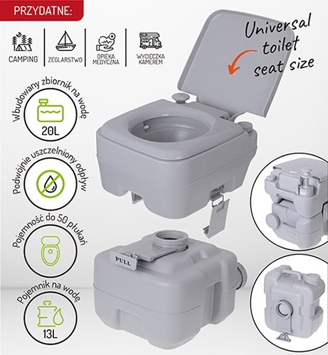 CR 1035 Toaleta turystyczna 20 l CR 1035 Toaleta turystyczna 20 l