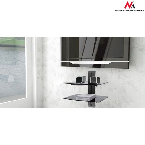 MC-662 40015 Uchwyt półka do DVD podwójna 8kg Maclean