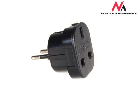 MCE72 Adapter gniazdo UK na wtyk EU czarny