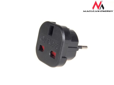 MCE72 Adapter gniazdo UK na wtyk EU czarny