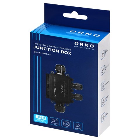 Puszka n/t HD IP68, 0,75-4,0mm? ,2 dławnice M20, 2 dławnice M16, układ T