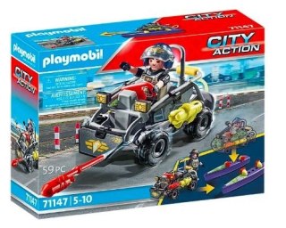 Zestaw z figurką city action 71147 quad terenowy jednostki specjalnej