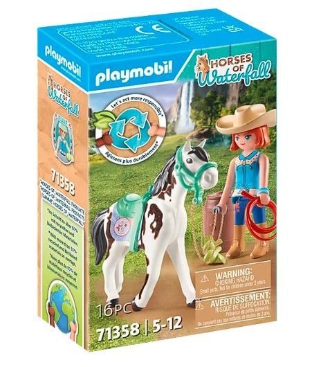 Zestaw z figurkami horses 71358 ellie i sawdust ćwiczące western riding