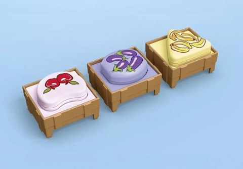 Zestaw z figurkami junior 71691 ekologiczny stragan z wózkiem widłowym