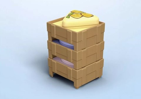 Zestaw z figurkami junior 71691 ekologiczny stragan z wózkiem widłowym