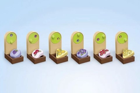 Zestaw z figurkami junior 71691 ekologiczny stragan z wózkiem widłowym