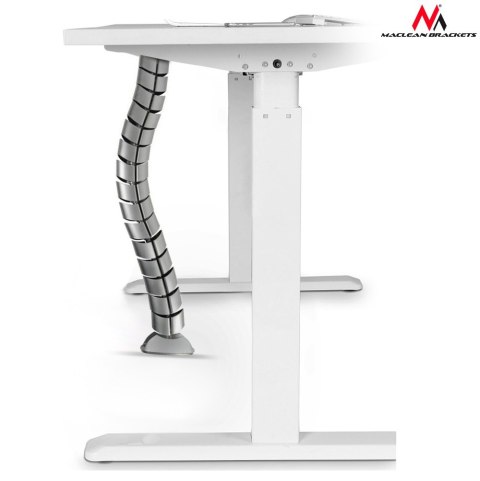 Organizator kabli/maskownica do biurka Maclean, 75cm, srebrna, MC-768 S