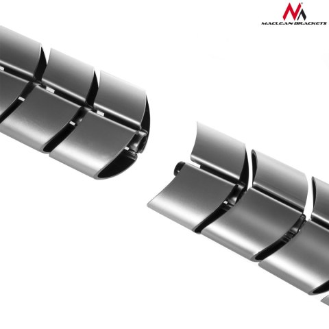 Organizator kabli/maskownica do biurka Maclean, 75cm, srebrna, MC-768 S