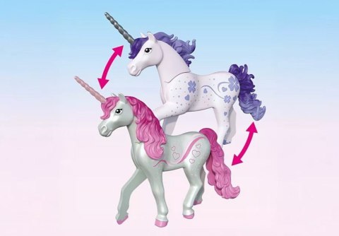 Zestaw z figurkami princess magic 71839 magiczna stajnia jednorożców dla mamy i źrebaka