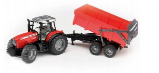 Pojazd traktor massey ferguson z przyczepą wywrotką