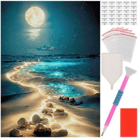 Haft diamentowy "Plaża" 40x30cm Maaleo 26769