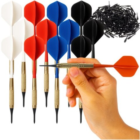 Rzutki dart zestaw 12szt + groty Trizand 26100
