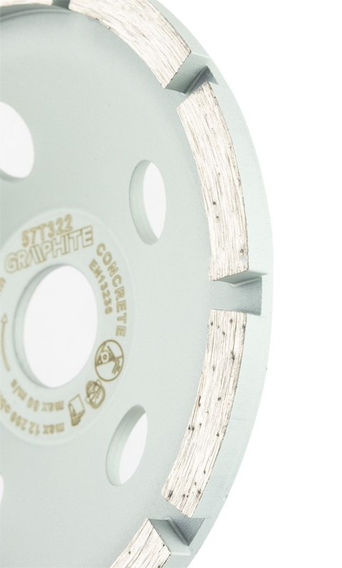 Tarcza diamentowa szlifierska, 1 segment, 125 x 22.2 mm, na sucho Tarcza diamentowa szlifierska, 1 segment, 125 x 22.2 mm, na sucho