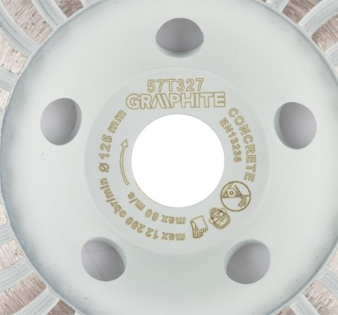 Tarcza diamentowa szlifierska, turbo, 125 x 22.2 mm, na sucho Tarcza diamentowa szlifierska, turbo, 125 x 22.2 mm, na sucho