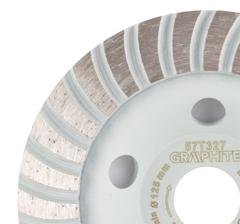 Tarcza diamentowa szlifierska, turbo, 125 x 22.2 mm, na sucho Tarcza diamentowa szlifierska, turbo, 125 x 22.2 mm, na sucho