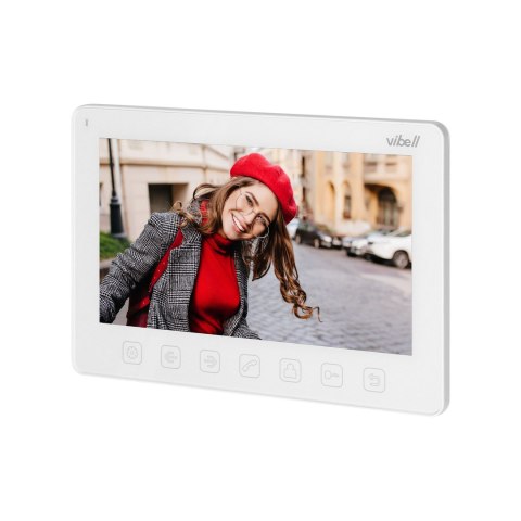 Zestaw wideodomofonowy, bezsłuchawkowy, kolor, LCD 7", menu OSD, sterowanie bramą, biały 
NOVEO