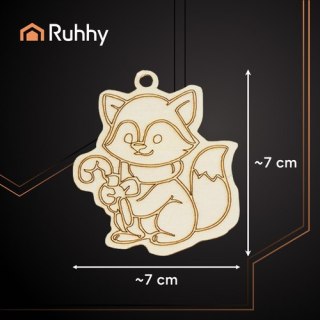 Bombki drewniane do malowania 24szt. Ruhhy 26471