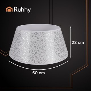 Osłonka na choinkę 60x22cm srebrna Ruhhy 25361