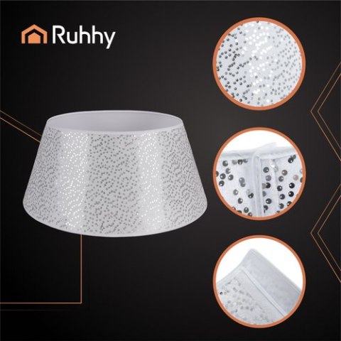 Osłonka na choinkę 60x22cm srebrna Ruhhy 25361