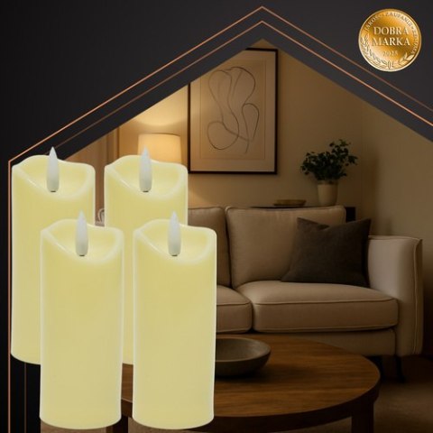 Świeczka/wkład LED 12,5x5cm 4szt. Ruhhy 26485