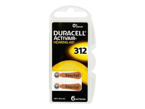 3857# Bateria da-312 duracell do aparatu słuchowego 6sztuk 3857# Bateria da-312 duracell do aparatu słuchowego 6sztuk