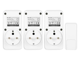 72-051# Gniazdo sieciowe x3 sterowane pilotem10a