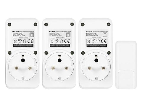 72-051# Gniazdo sieciowe x3 sterowane pilotem10a 72-051# Gniazdo sieciowe x3 sterowane pilotem10a