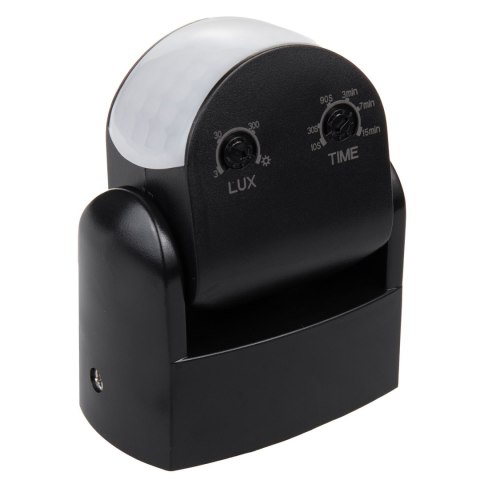 Czujnik ruchu PIR Maclean, na podczerwień, IP65, czarny, zasięg 12m, max. obiążenie 800/1200W, MCE468 B,