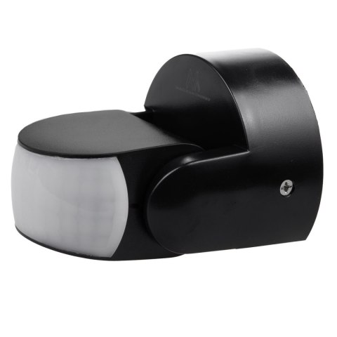 Czujnik ruchu PIR Maclean, na podczerwień, IP65, czarny, zasięg 12m, max. obiążenie 800/1200W, MCE468 B,