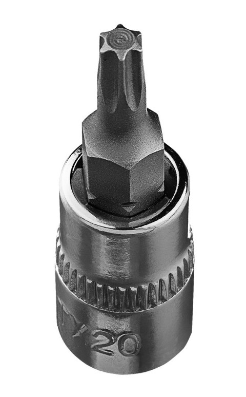 Końcówka Torx TX20 na nasadce 1/4", krótka, 37 mm