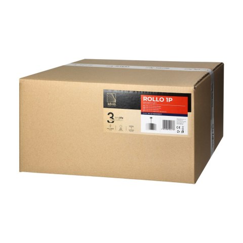 ROLLO lampa wisząca, moc max. 1x15W, szara, krótka