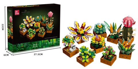 Klocki Konstrukcyjne Kwiaty Egzotyczne W Doniczce Kompozycja 913 el.