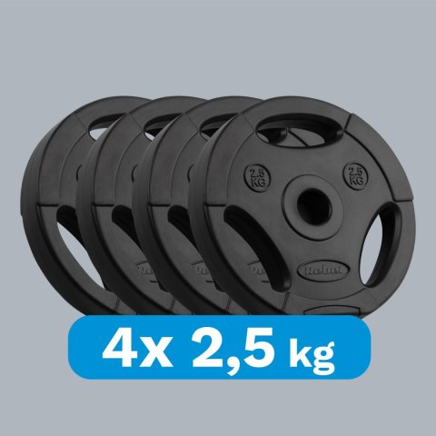 Obciążenie bitumiczne zestaw 4x2.5kg, otwór 31mm, talerz z uchwytami, REBEL ACTIVE
