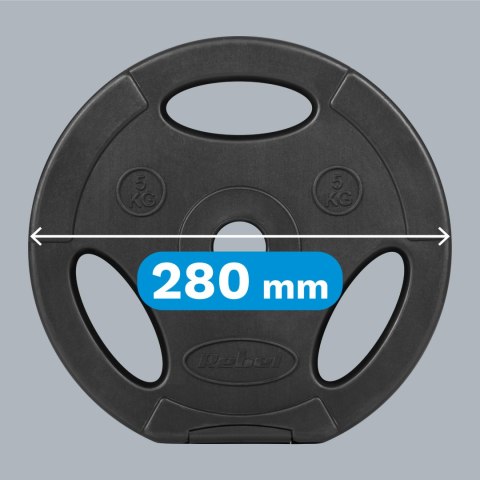 Obciążenie bitumiczne zestaw 4x5kg, otwór 31mm, talerz z uchwytami, REBEL ACTIVE