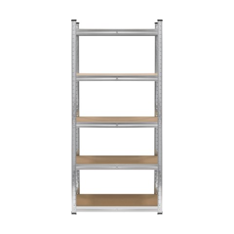 Regał metalowy magazynowy 150x70x30 srebrny Rebel