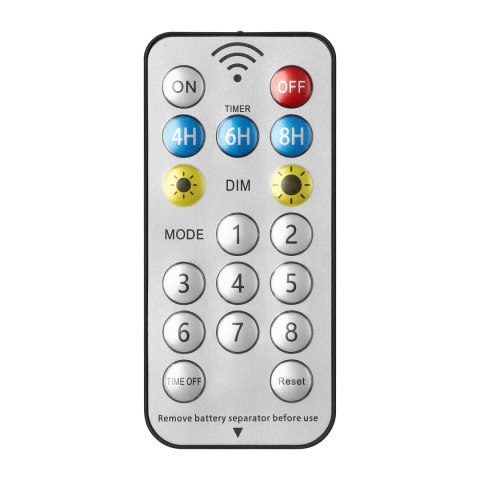 Solarna girlanda oświetleniowa - 1 sznur 10 m (10 opraw) + 10 żarówek LED 0,1W E27, 3000K + 1 żarówka gratis