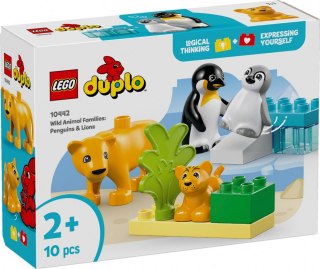 Klocki duplo 10442 rodziny dzikich zwierząt: pingwiny i lwy