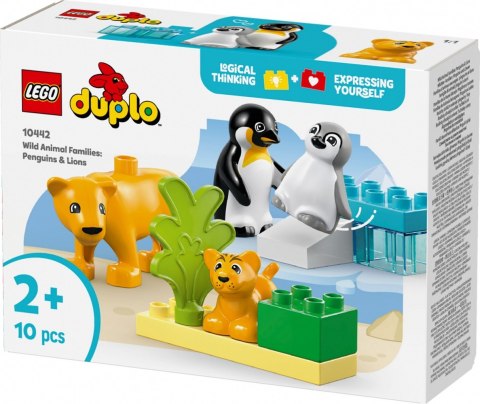 Klocki duplo 10442 rodziny dzikich zwierząt: pingwiny i lwy