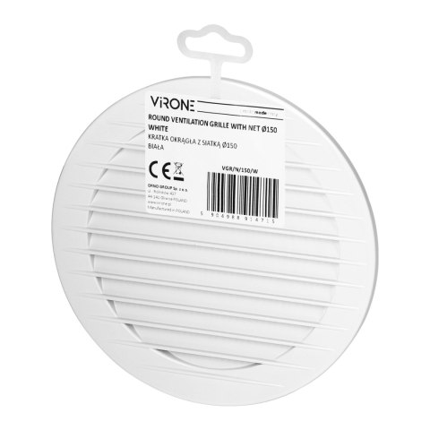 Kratka okrągła z siatką ?150, biała