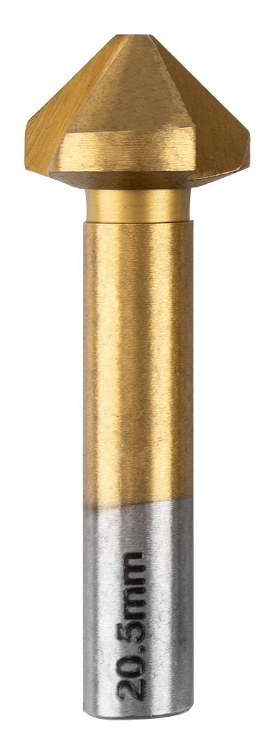 Wiertła fazujące stożkowe pogłębiacze TiN, 6.3 - 20.5 mm, zestaw 6 szt. Wiertła fazujące stożkowe pogłębiacze TiN, 6.3 - 20.5 mm, zestaw 6 szt.