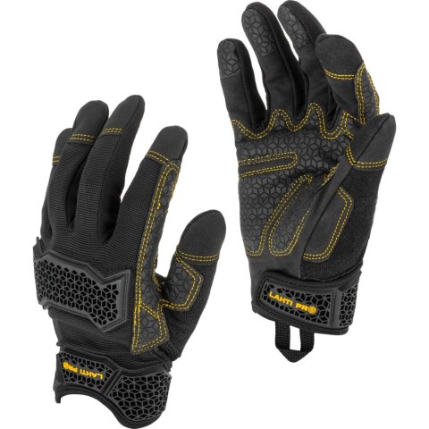 Rękawice warszt. czar.-żółte, l281611p, karta, "11",ce,lahti Rękawice warszt. czar.-żółte, l281611p, karta, "11",ce,lahti