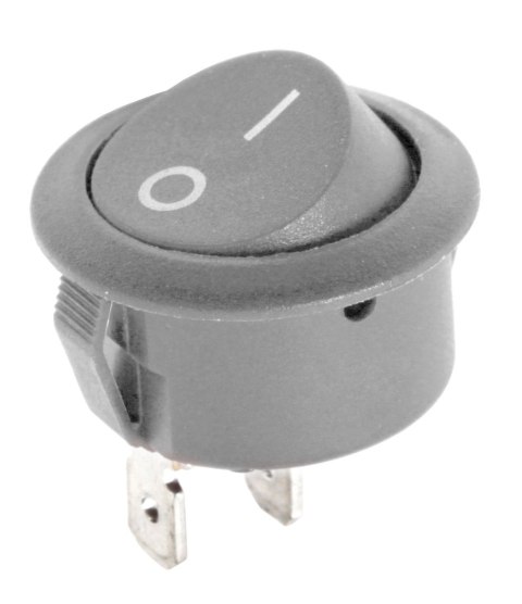 Złącze przełącznik kołyskowy okrągły R5 0-1 szary 6A/250V LX3049S Złącze przełącznik kołyskowy okrągły R5 0-1 szary 6A/250V LX3049S