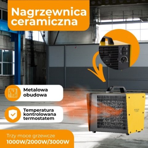 AD 7740 Nagrzewnica ceramiczna 3000w AD 7740 Nagrzewnica ceramiczna 3000w