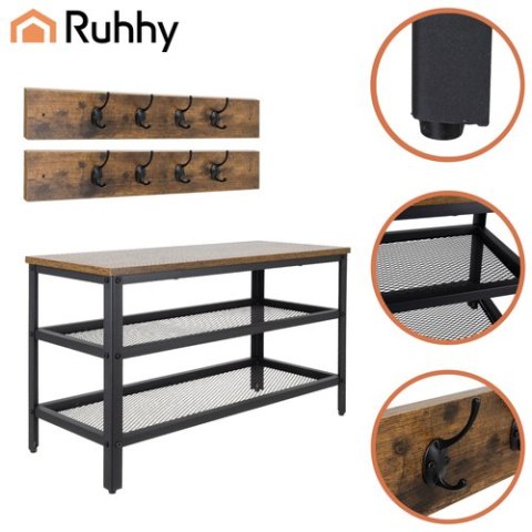 Regał na buty z wieszakiem 73cm Ruhhy 27037