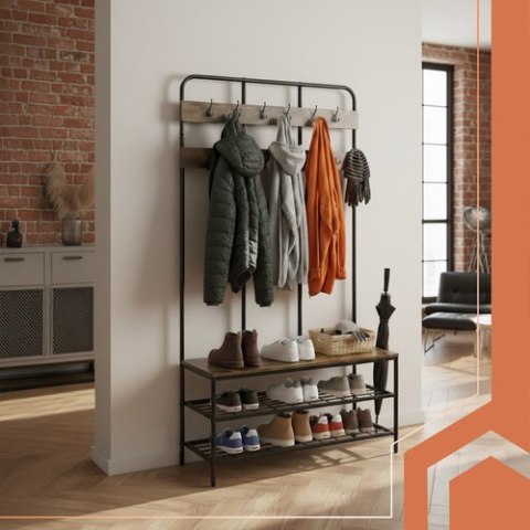 Regał stojący z wieszakiem 182cm Ruhhy 27036
