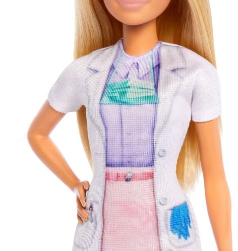 Lalka barbie lekarz dentystka z pacjentem