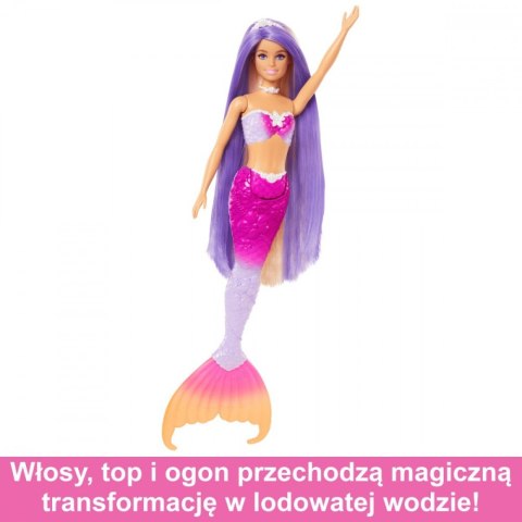 Lalka barbie malibu syrenka zmiana koloru