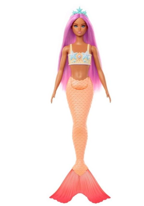 Lalka barbie syrenka pomarańczowy ogon