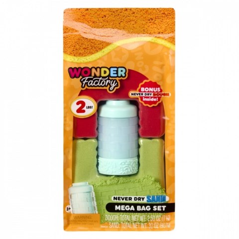 Piasek kinetyczny wonder factory never dry sand bag, czrwony, limonkowy, zielony Piasek kinetyczny wonder factory never dry sand bag, czrwony, limonkowy, zielony